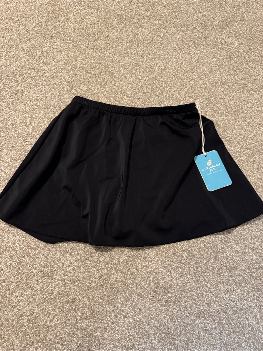 NWT Caribbean Joe Black Swim Skirt